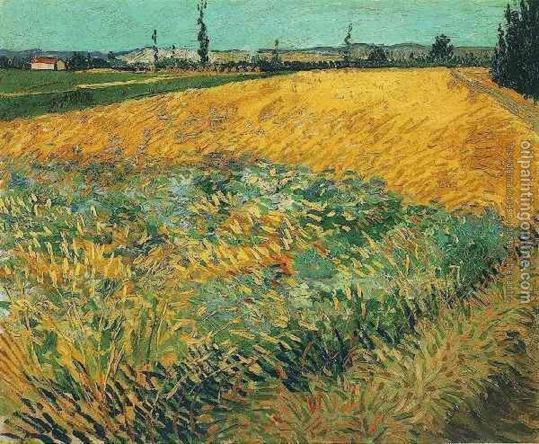 Gogh, Vincent van - Wheat Field with the Alpilles Foothills in the Background